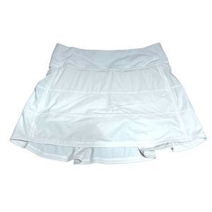 Lululemon White Pace Rival Mid Rise Tennis Skirt Size 4